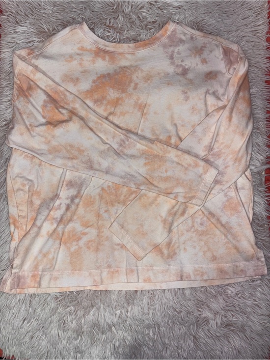 Old Navy Tops - Old Navy Peach & Cream Tie-Dye Long Sleeve Tee